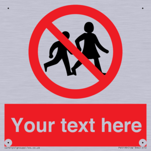 Custom No Children Sign